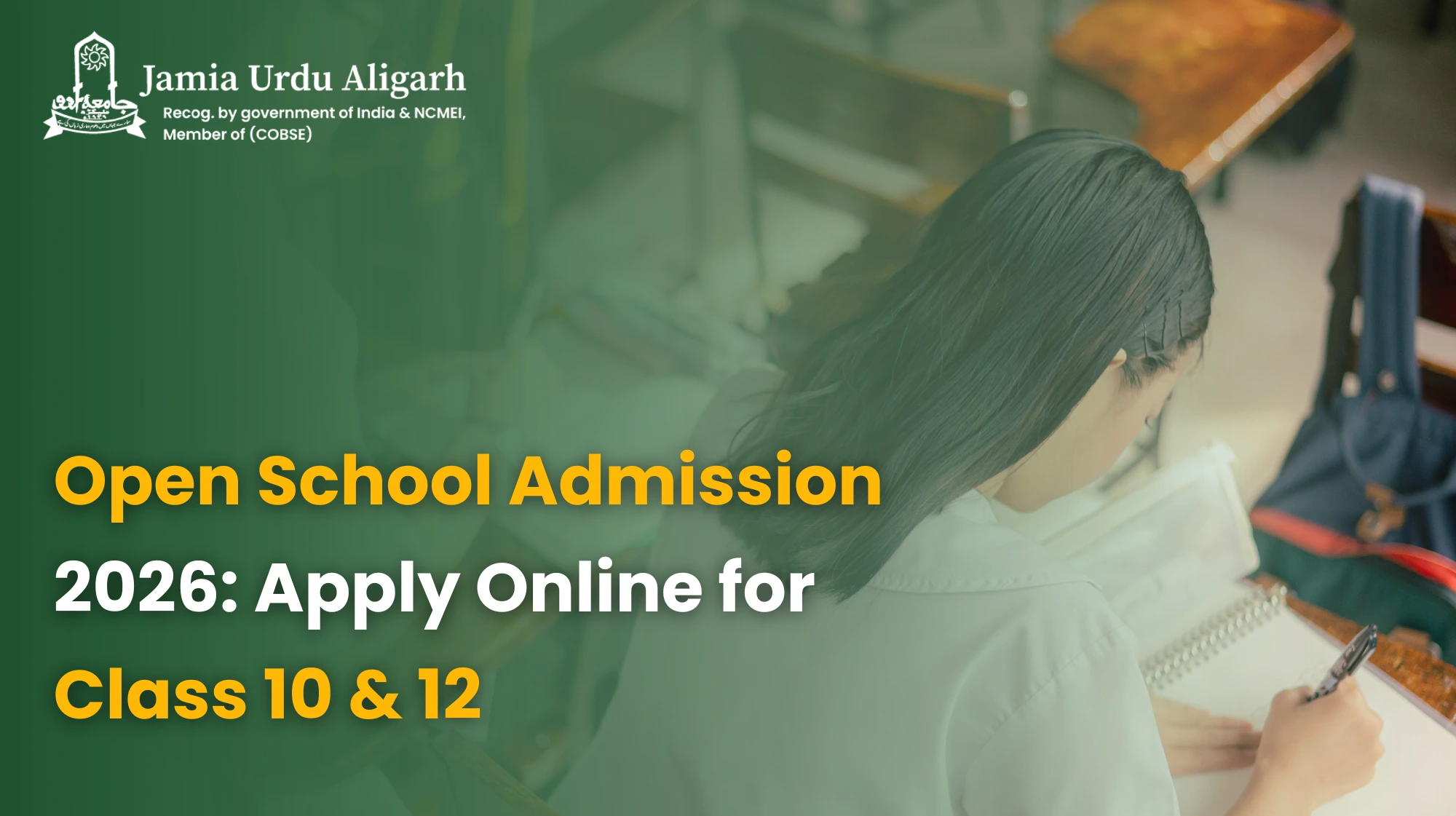 Open School Admission 2026: Apply Online for Class 10 & 12